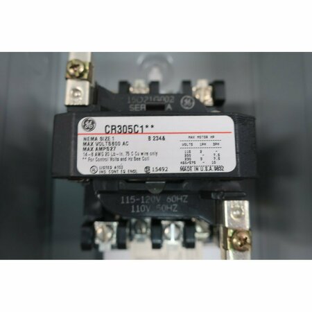 Ge Size 1 Magnetic Contactor 115-120v-ac 27a 10hp CR305C102